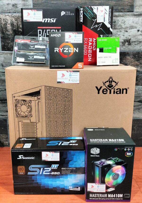 Black BARBARIAN DELUXE PCMR - AMD RYZEN 5 5600X & RX 6600 8GB - Imagen 12